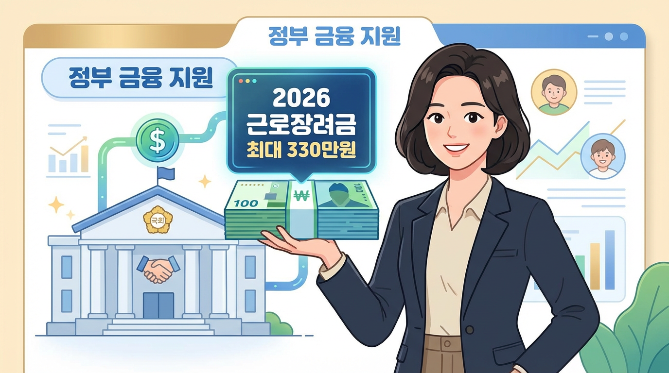 2026 근로장려금 완벽 가이드 | 단독가구 최대 165만원 받는 조건