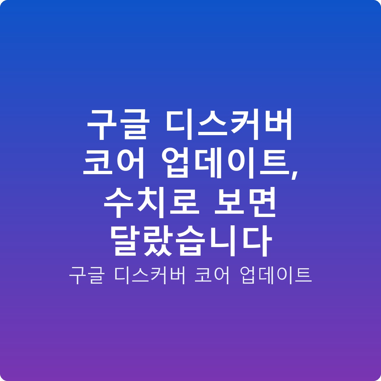 구글 디스커버 코어 업데이트, 수치로 보면 달랐습니다 구글 디스커버 코어 업데이트, 수치로 보면 달랐습니다