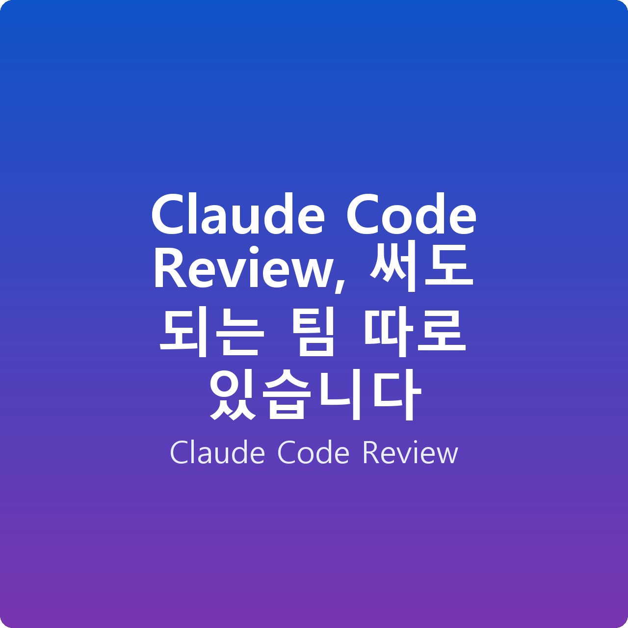 Claude Code Review, 써도 되는 팀 따로 있습니다