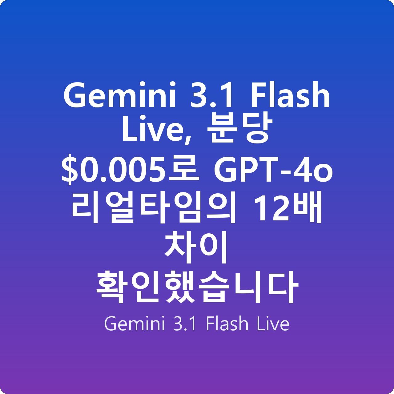 Gemini 3.1 Flash Live, 분당 alt=