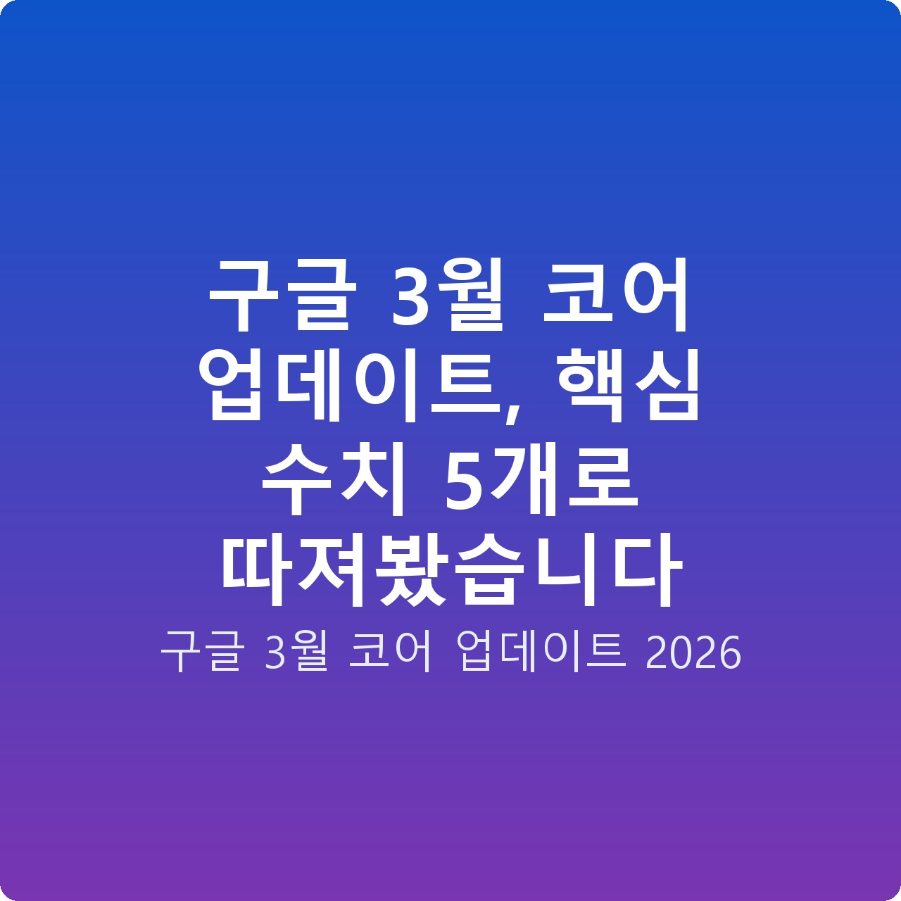 구글 3월 코어 업데이트, 핵심 수치 5개로 따져봤습니다