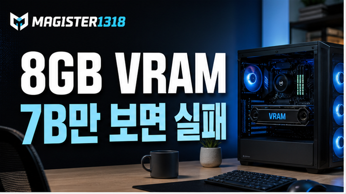 8GB VRAM에서 로컬 LLM 모델 고를 때 7B만 보면 실패하는 이유