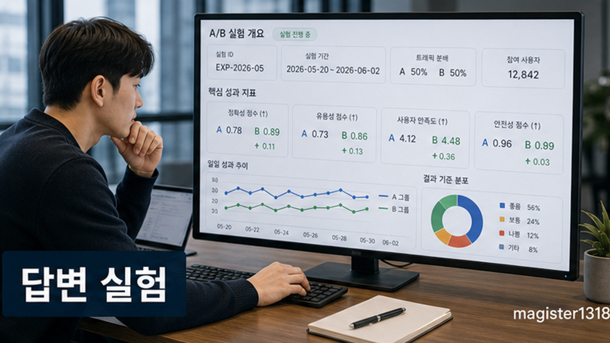 AI 답변 A/B 테스트, 클릭률만 보면 나쁜 답이 이길 수 있습니다