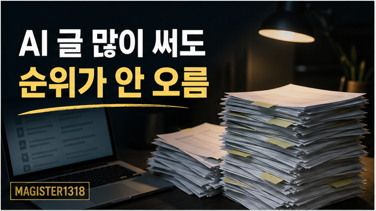 AI로 글을 많이 써도 검색 순위가 안 오르는 글의 공통점