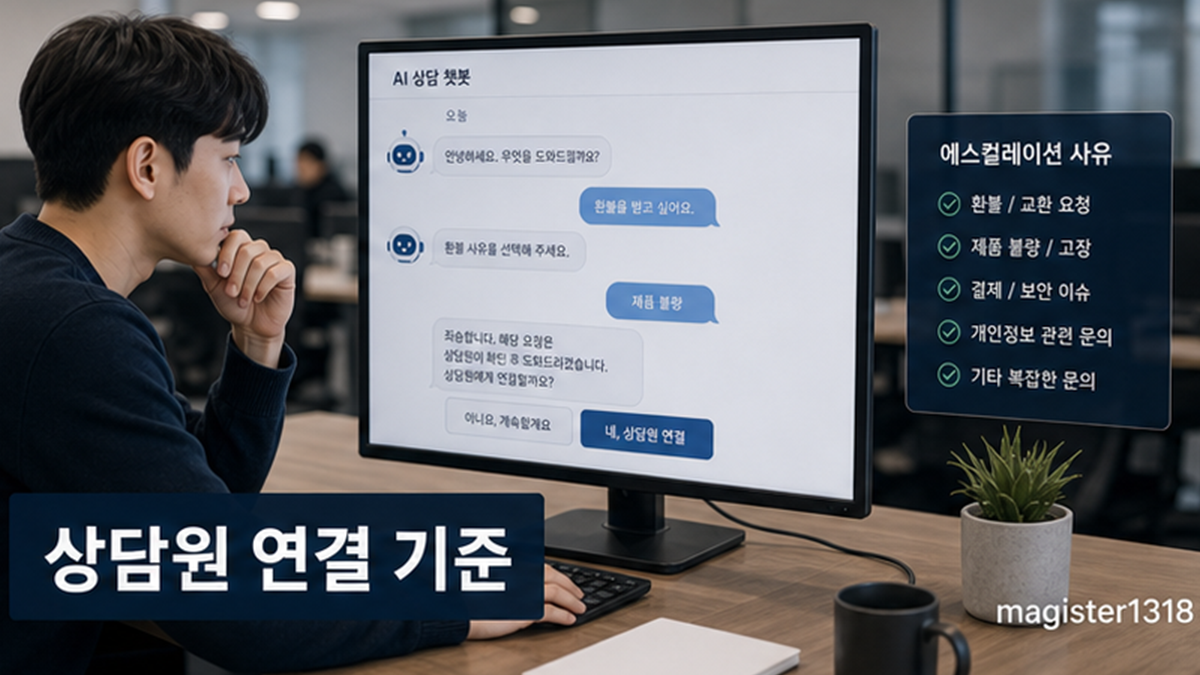 AI 상담 챗봇 에스컬레이션, 모르는 답을 사람에게 넘기는 기준