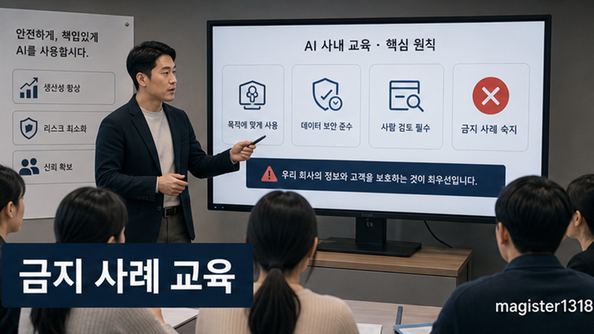 AI 사내 교육 설계, 프롬프트 팁보다 금지 사례가 먼저입니다