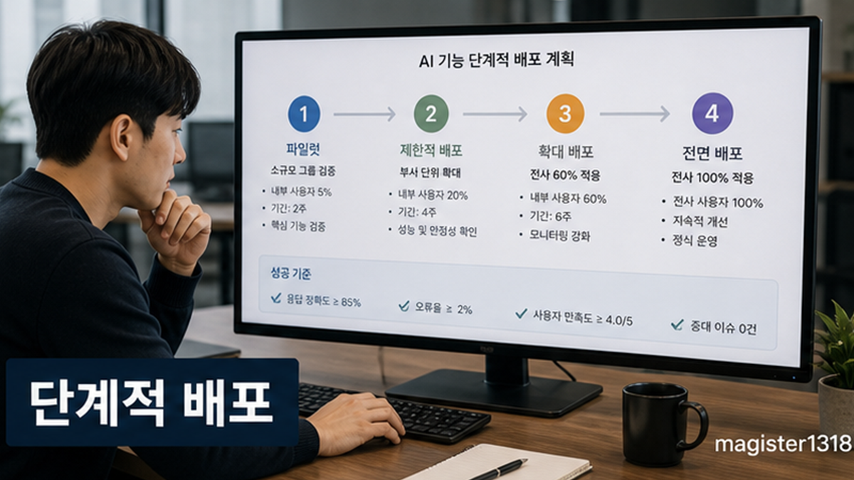 AI 기능 단계적 배포, 전 직원 공개 전에 작은 그룹으로 깨뜨려 봐야 합니다