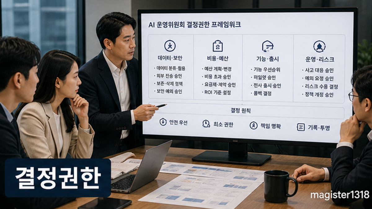 AI 운영위원회 만들기, 회의체보다 결정권한부터 정해야 합니다