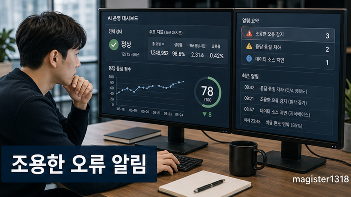AI 운영 알림 설계, 실패보다 조용한 오류가 더 위험합니다