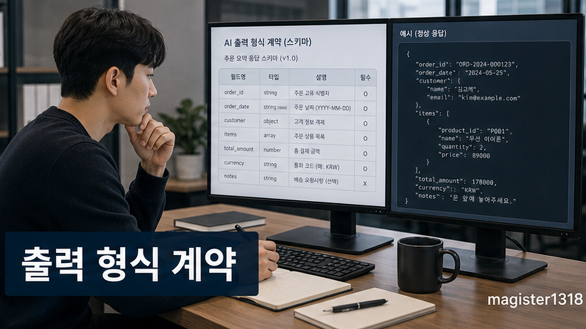 AI 출력 형식 계약, JSON이 깨지면 자동화도 같이 깨진다