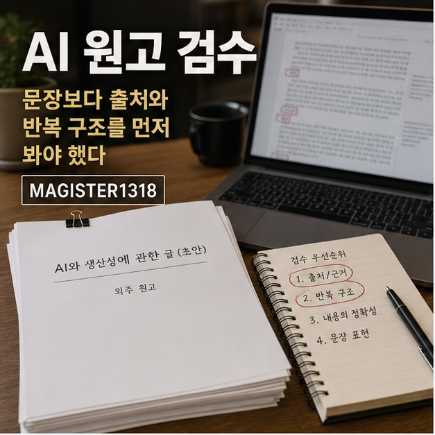 AI 글 외주 검수, 문장보다 출처와 반복 구조를 먼저 봐야 합니다