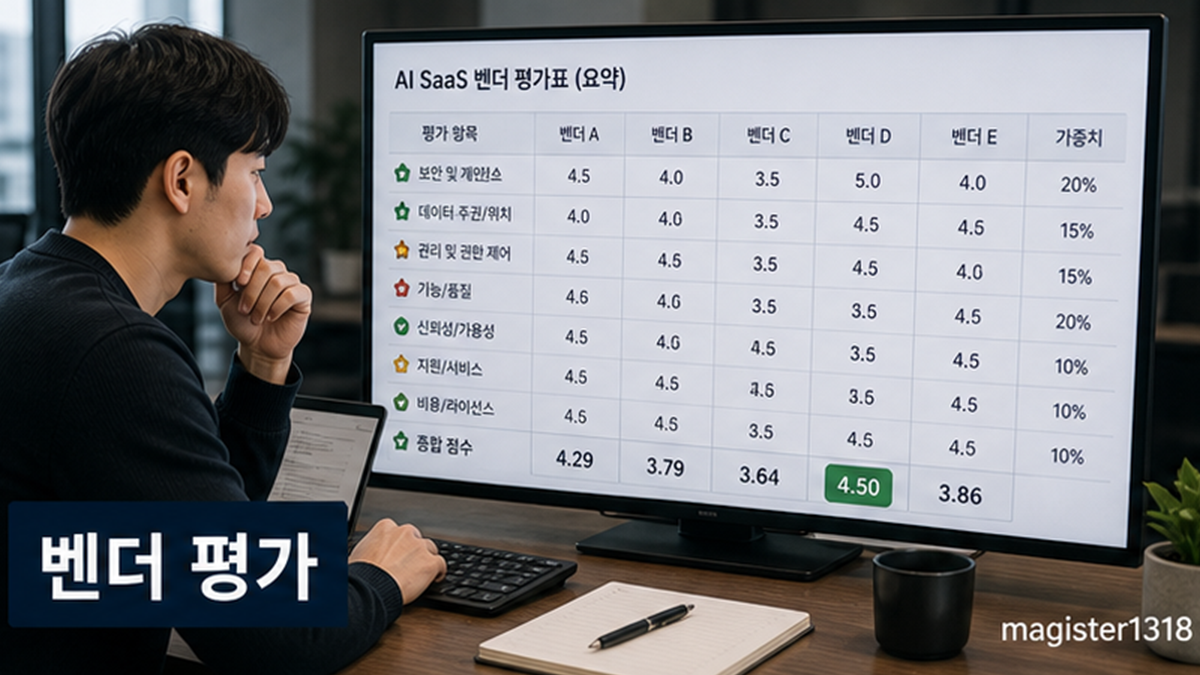 AI SaaS 벤더 평가표, 데모보다 데이터·권한·삭제 조건을 봐야 합니다