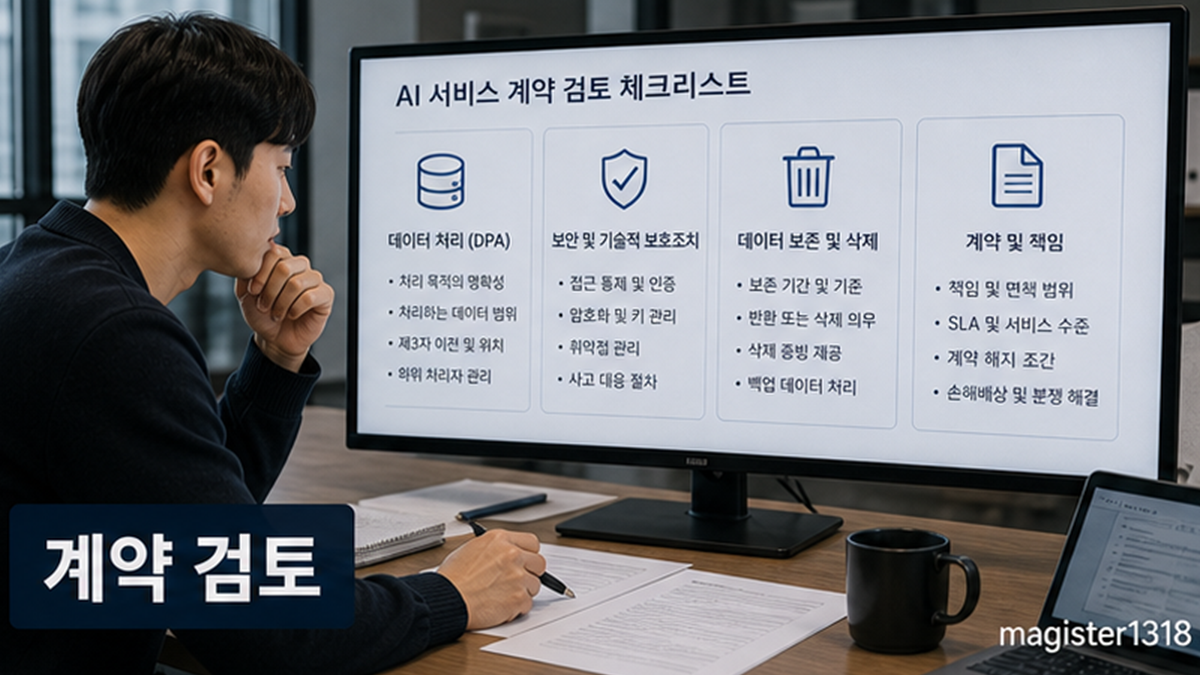 AI 서비스 계약 검토, 보안 문구보다 데이터 처리 부속합의가 중요합니다 AI 서비스 계약 검토, 보안 문구보다 데이터 처리 부속합의가 중요합니다