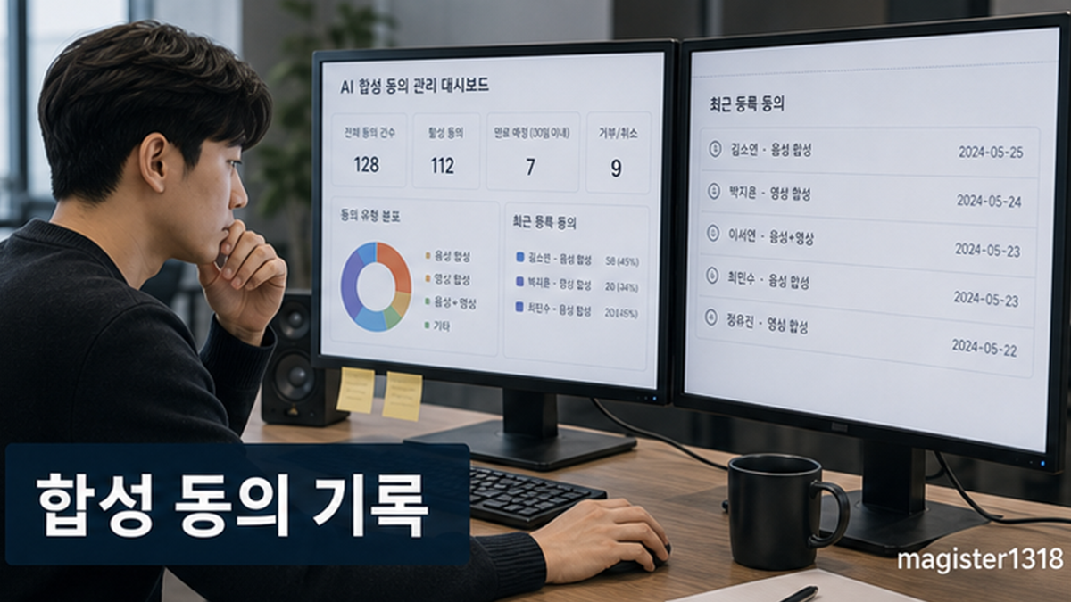 AI 음성·영상 합성 동의 기록, 자연스러움보다 증빙이 먼저입니다 AI 음성·영상 합성 동의 기록, 자연스러움보다 증빙이 먼저입니다