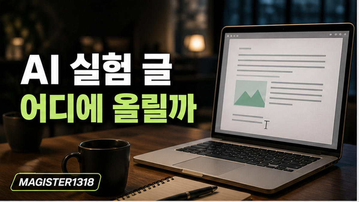 AI 실험 글은 어디에 올려야 오래 가나, 플랫폼보다 글의 증거가 먼저였다