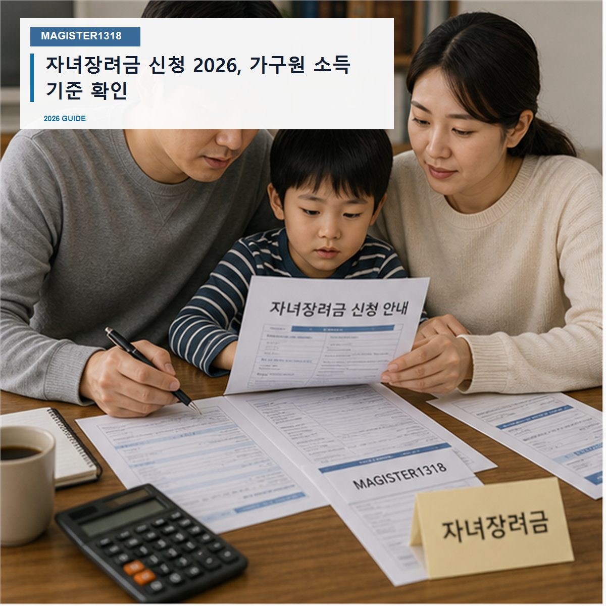 자녀장려금 신청 2026, 가구원 소득 기준 확인