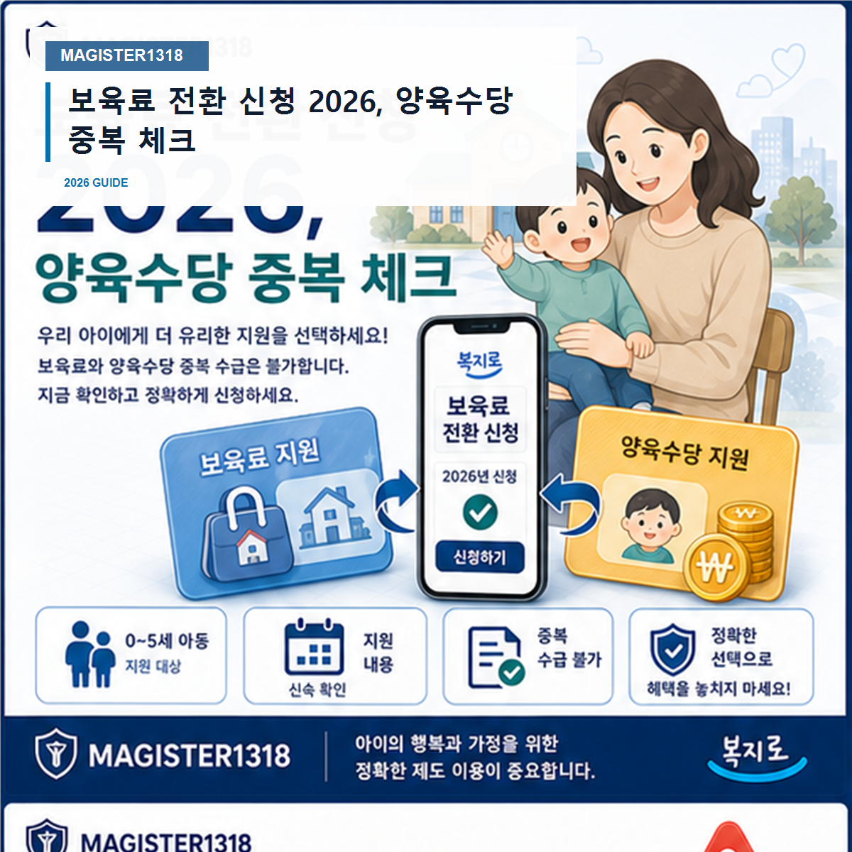 보육료 전환 신청 2026, 양육수당과 날짜 겹치면 지급이 꼬입니다