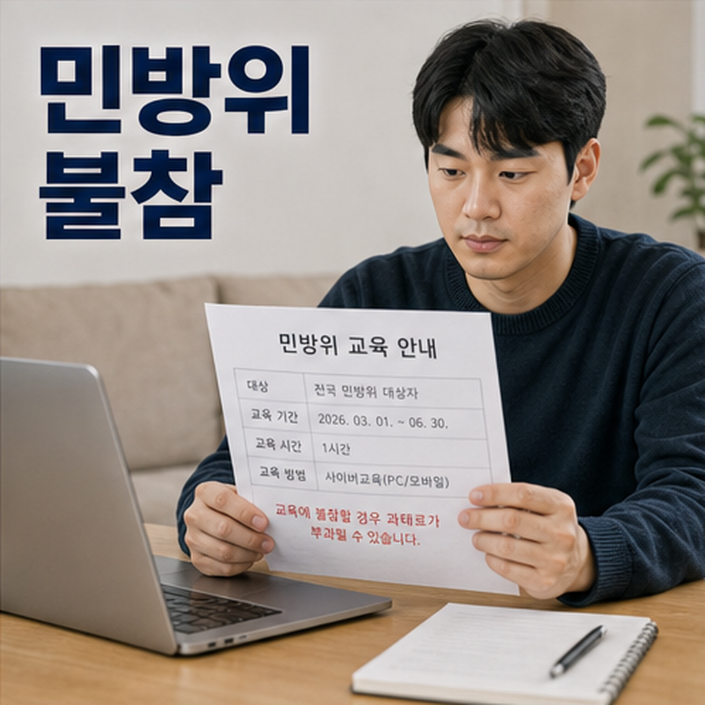 민방위 교육 불참 과태료 2026, 사이버교육도 기간 지나면 변명이 약합니다
