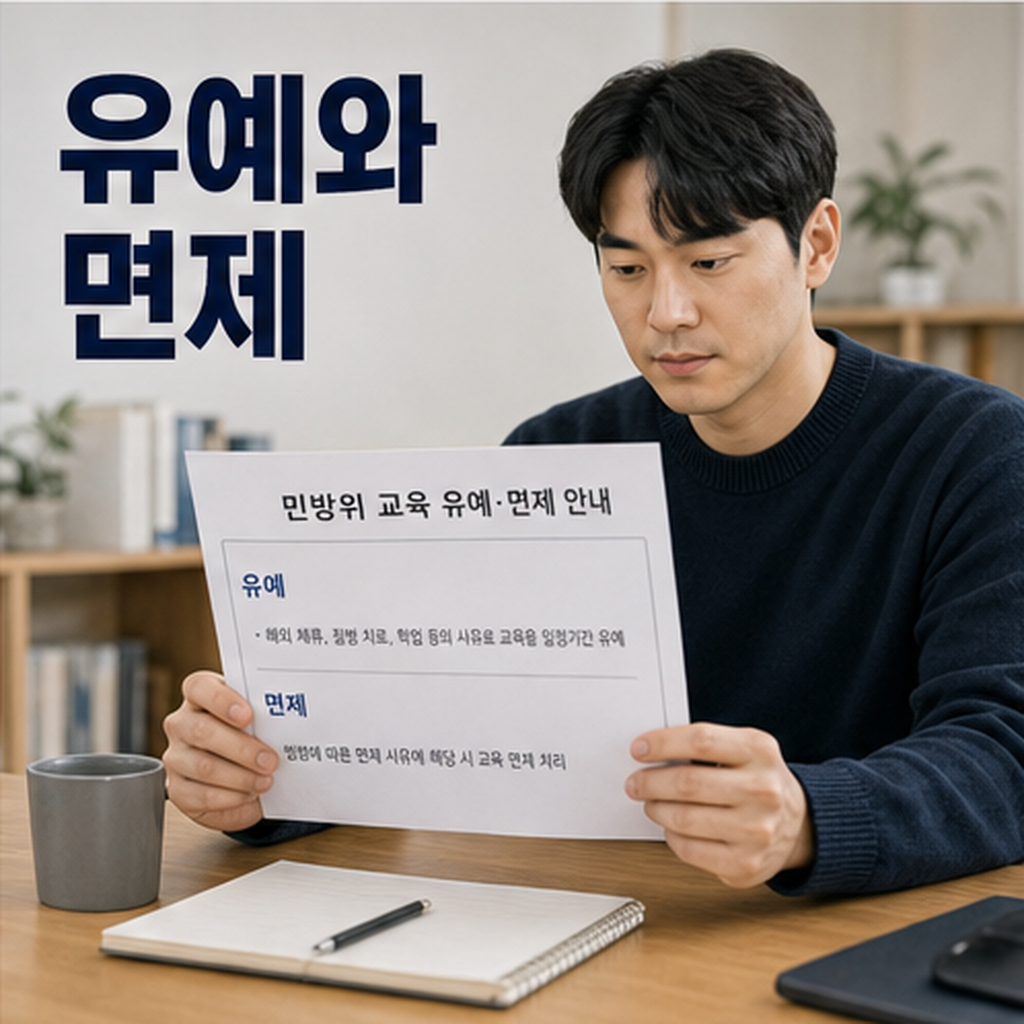민방위 교육 유예·면제 2026, 바쁨과 불편함은 사유가 아닙니다