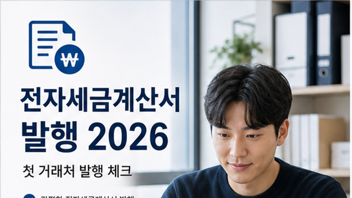 전자세금계산서 발행 2026, 첫 거래처 발행 체크