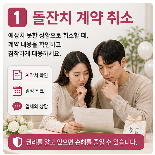 돌잔치 계약 취소 2026, 계약금·위약금은 예약일 기준이 갈립니다