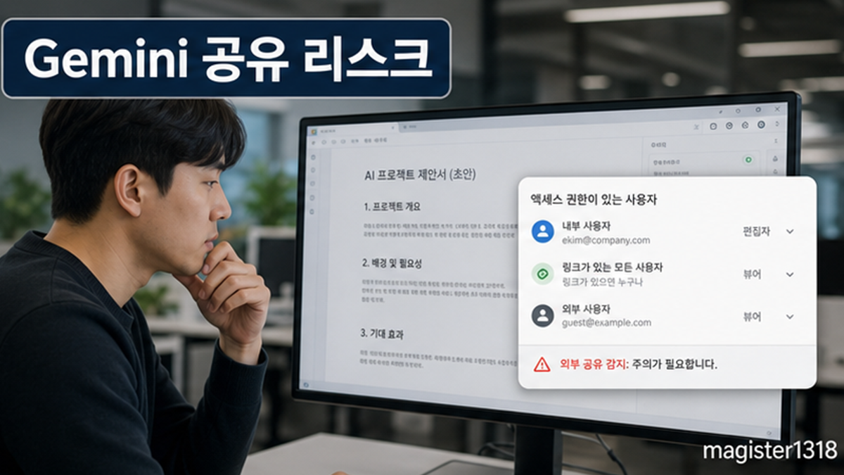 Gemini Workspace 문서 공유 리스크, 초안보다 접근권한이 먼저입니다