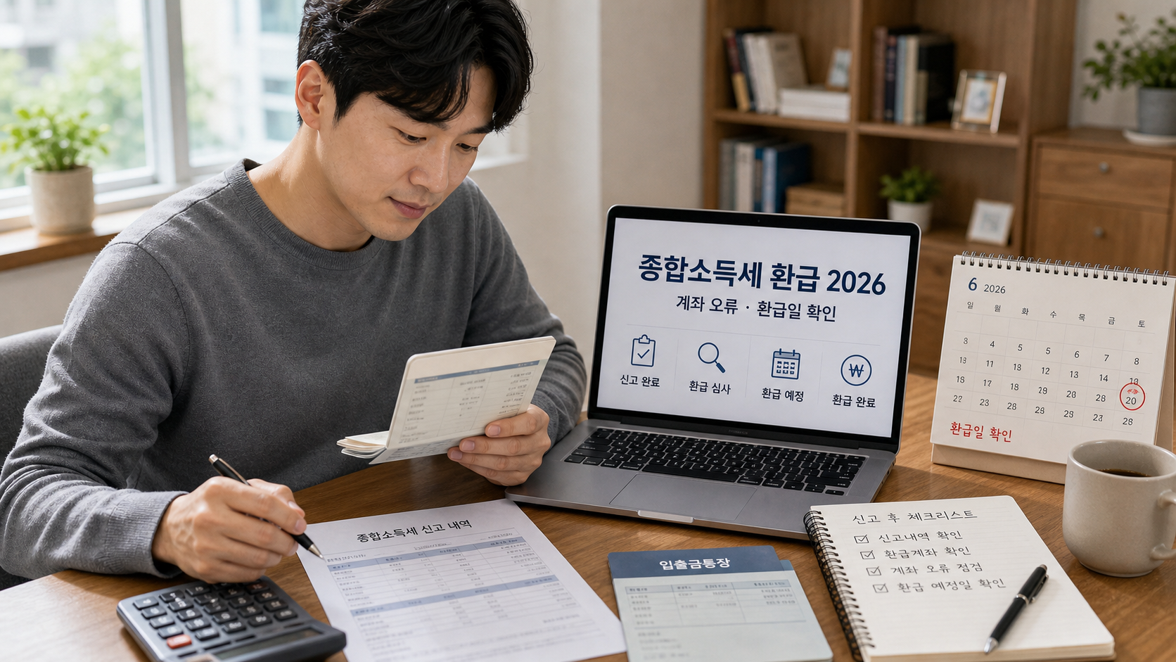 종합소득세 환급 2026, 신고 후 계좌 오류가 환급을 늦춥니다
