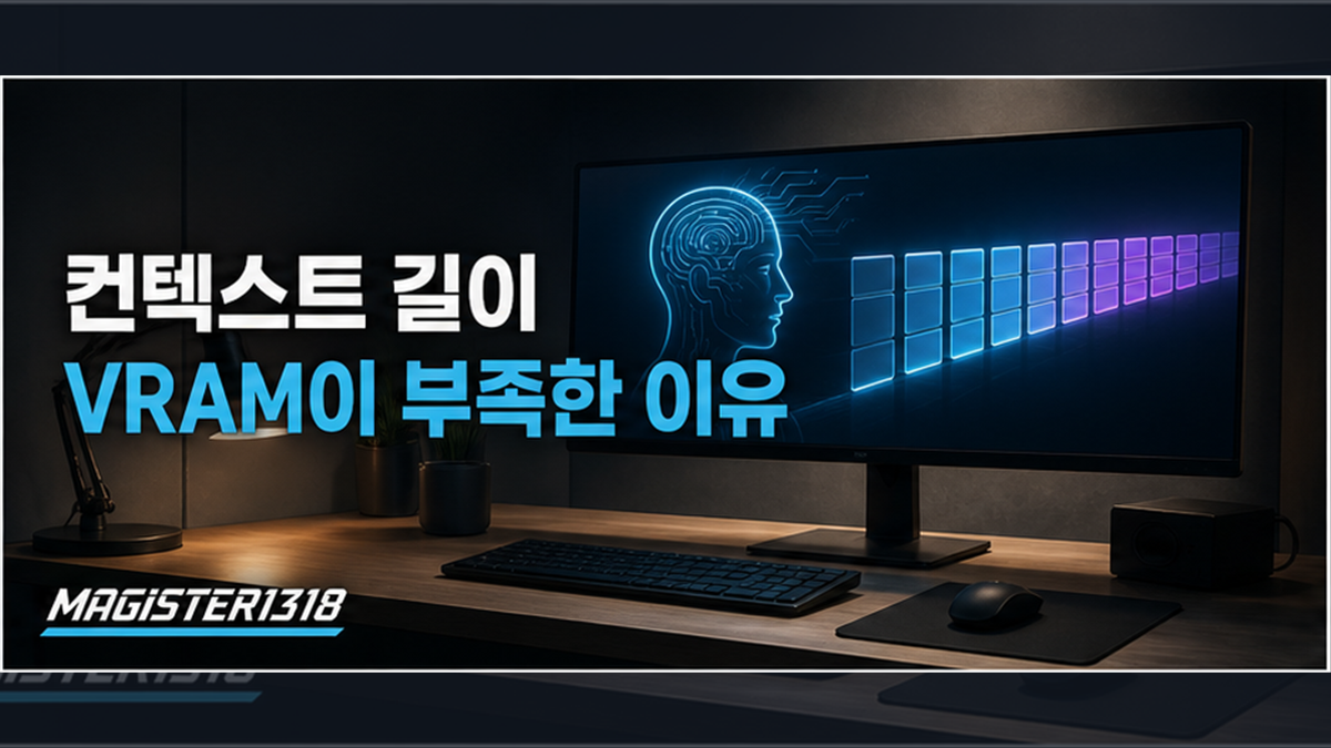 로컬 LLM 컨텍스트 길이를 올리면 VRAM이 왜 갑자기 부족해질까