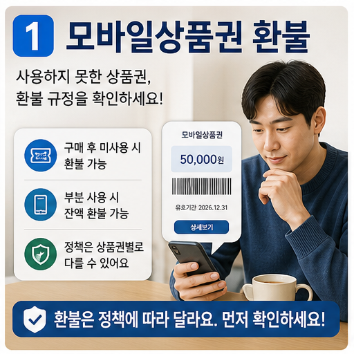 모바일상품권 환불 2026, 잔액·유효기간·구매처 기준 먼저 모바일상품권 환불 2026, 잔액·유효기간·구매처 기준 먼저