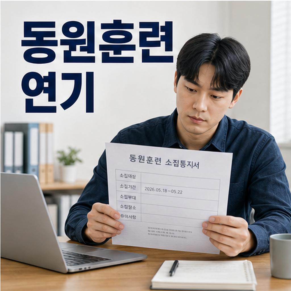 동원훈련 연기 신청 2026, 회사 일이 아니라 증빙이 기준입니다