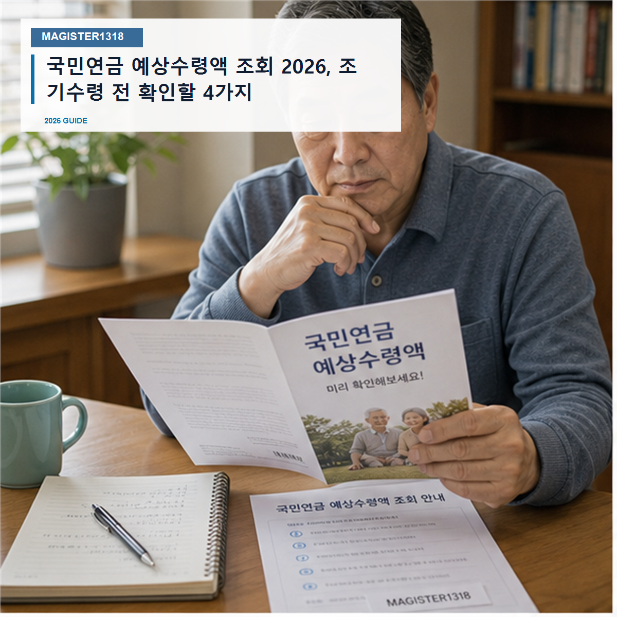 국민연금 예상수령액 조회 2026, 조기수령 전 확인할 4가지