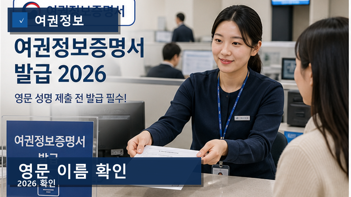 여권정보증명서 발급 2026, 영문 이름 하나 틀리면 제출이 막힙니다 여권정보증명서 발급 2026, 영문 이름 하나 틀리면 제출이 막힙니다