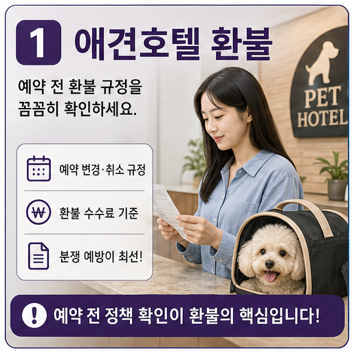 애견호텔 환불 2026, 예약금·취소기한·특약 문구가 환불을 가릅니다