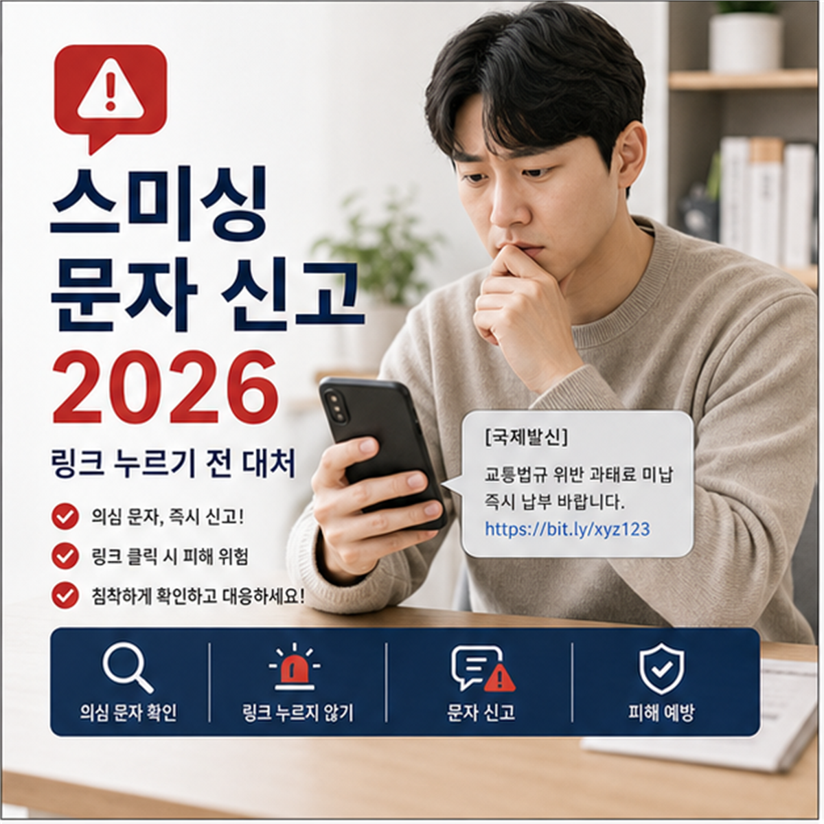 스미싱 문자 신고 2026, 링크 누른 뒤에는 신고보다 차단이 먼저입니다 스미싱 문자 신고 2026, 링크 누른 뒤에는 신고보다 차단이 먼저입니다