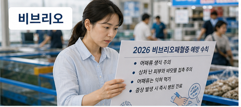 비브리오패혈증 예방 2026, 어패류와 상처 노출이 먼저입니다