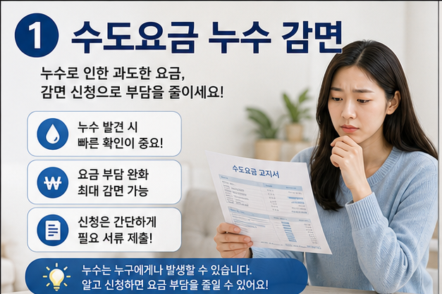 수도요금 누수 감면 2026, 계량기와 수리영수증이 핵심입니다
