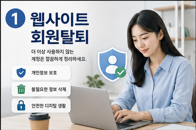 웹사이트 회원탈퇴 2026, 오래된 계정 정리 전 본인확인이 먼저입니다