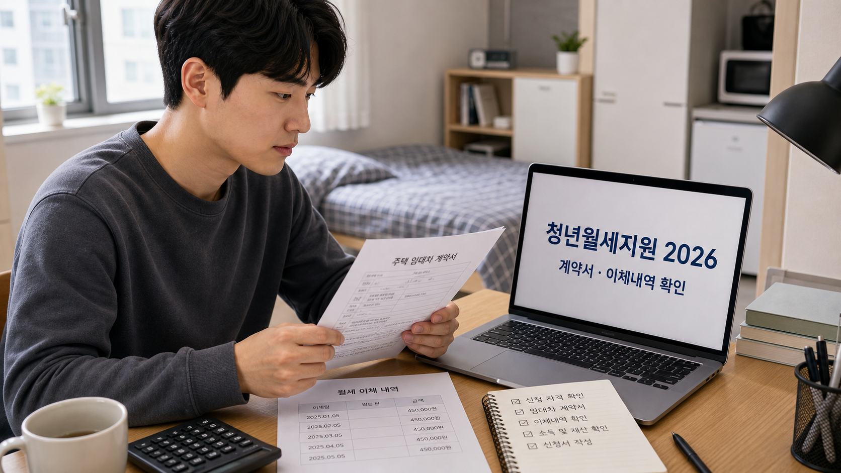 청년월세지원 2026, 임대차계약서와 이체내역이 반려를 가릅니다