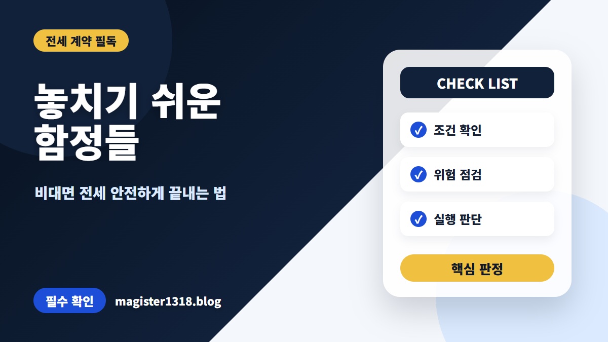 비대면 전세 계약, 이것만은 놓치지 마세요: 5단계 필수 점검 가이드