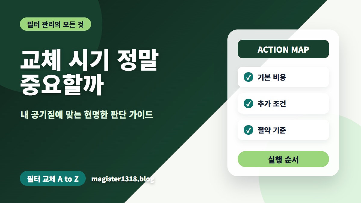 공기청정기 필터, 언제 교체해야 할까요? 헷갈리는 주기와 비용 판단 가이드