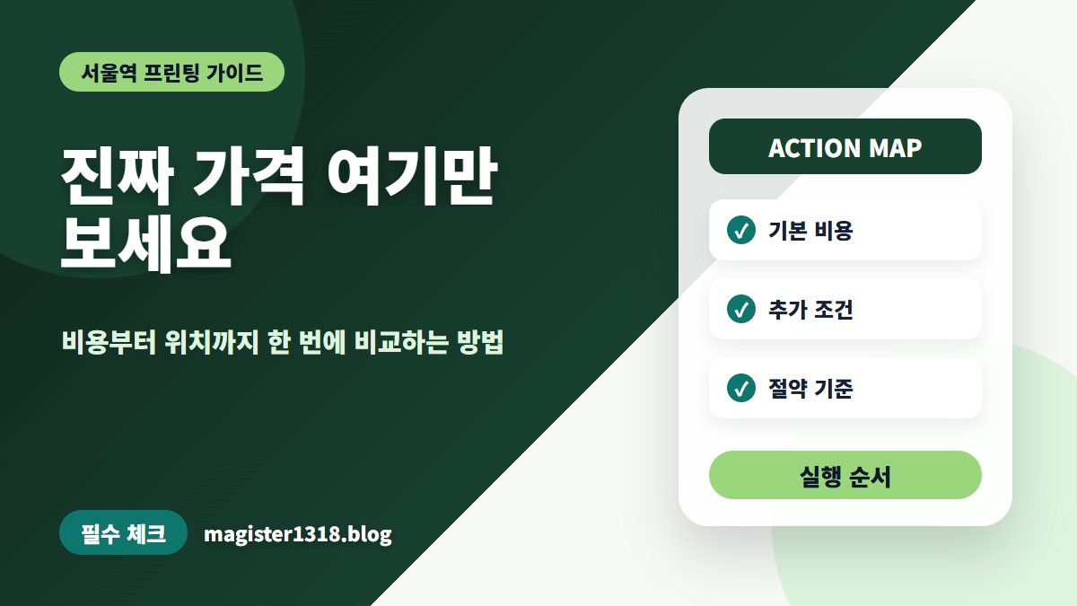 서울역 프린트, 어디서 해야 할까? 위치부터 비용까지 3단계 완벽 가이드